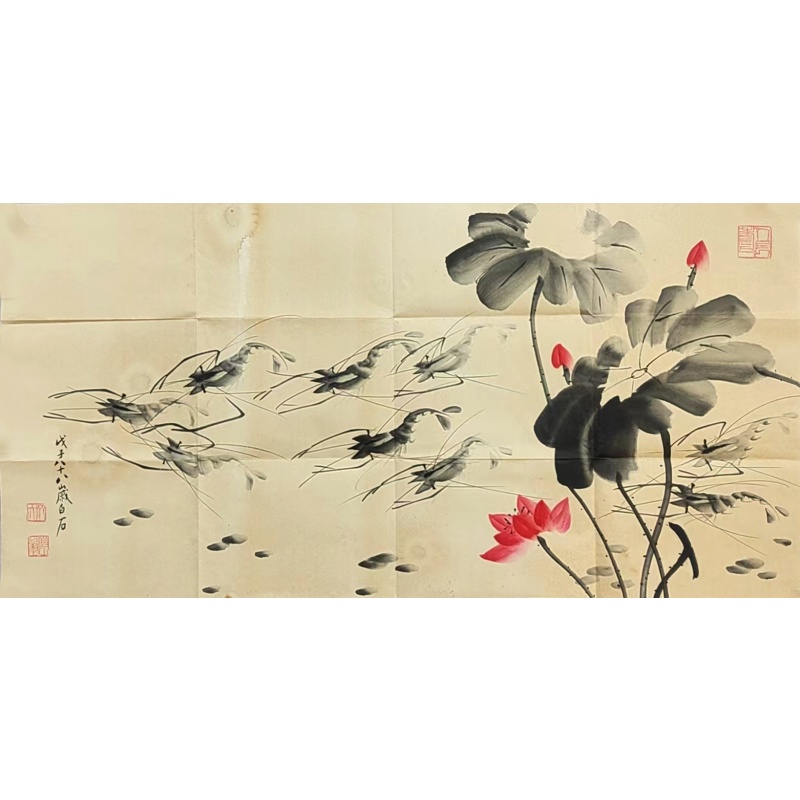 荷花虾 齐白石（款） 52582