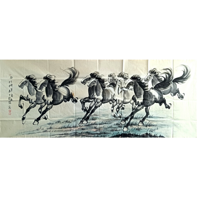 八骏图50764徐悲鸿（款）