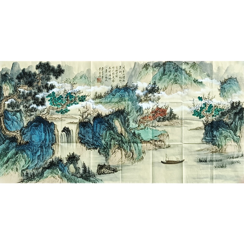 山水图54456张大千（款）