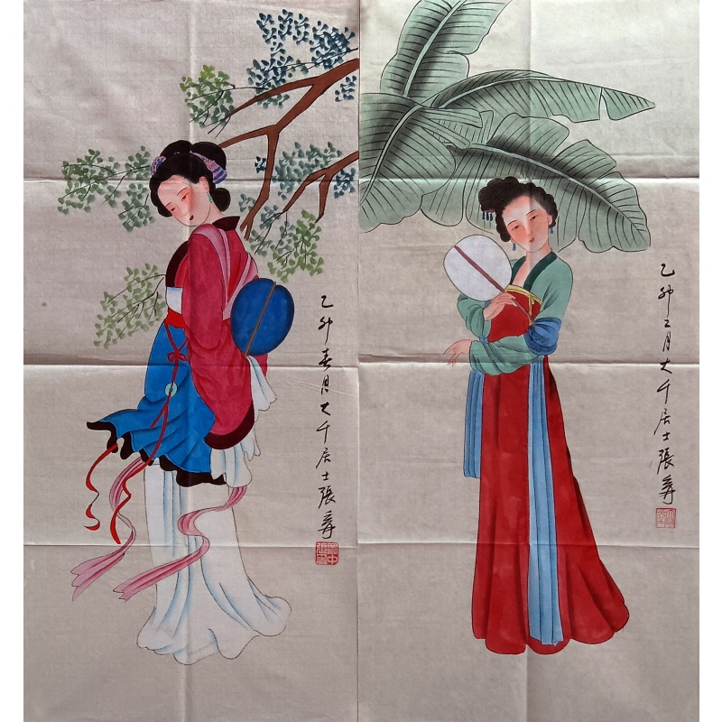 仕女图 张大千（款） 6880