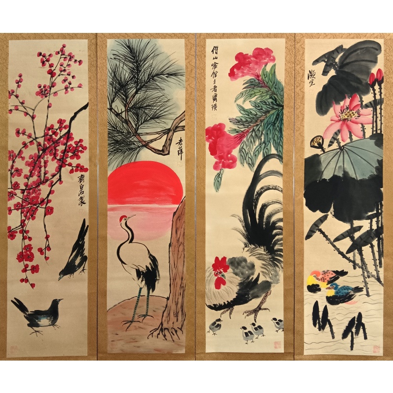 花鸟四条屏  齐白石（款）  51484