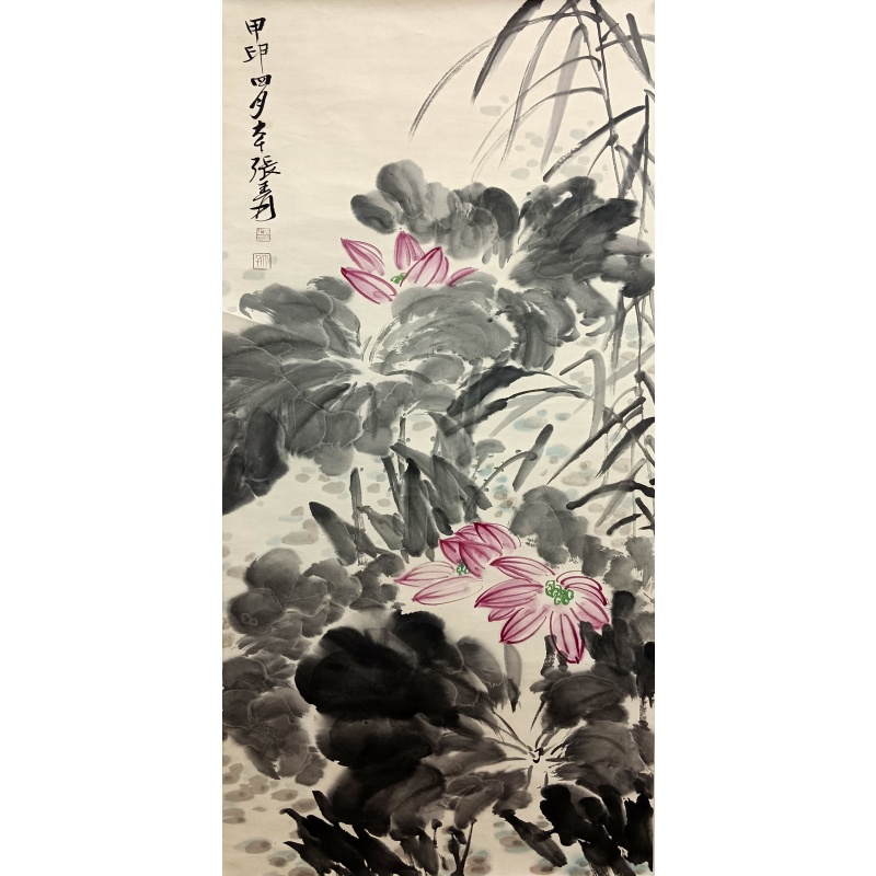 荷花 张大千（款）821002