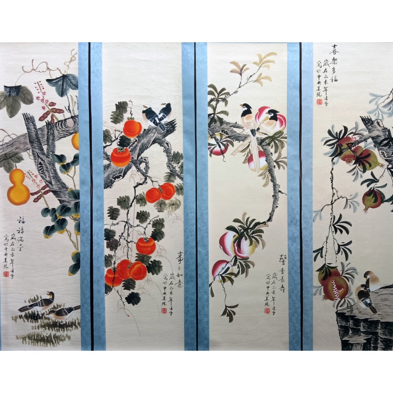 花鸟四条屏 凌雪（款） 8701