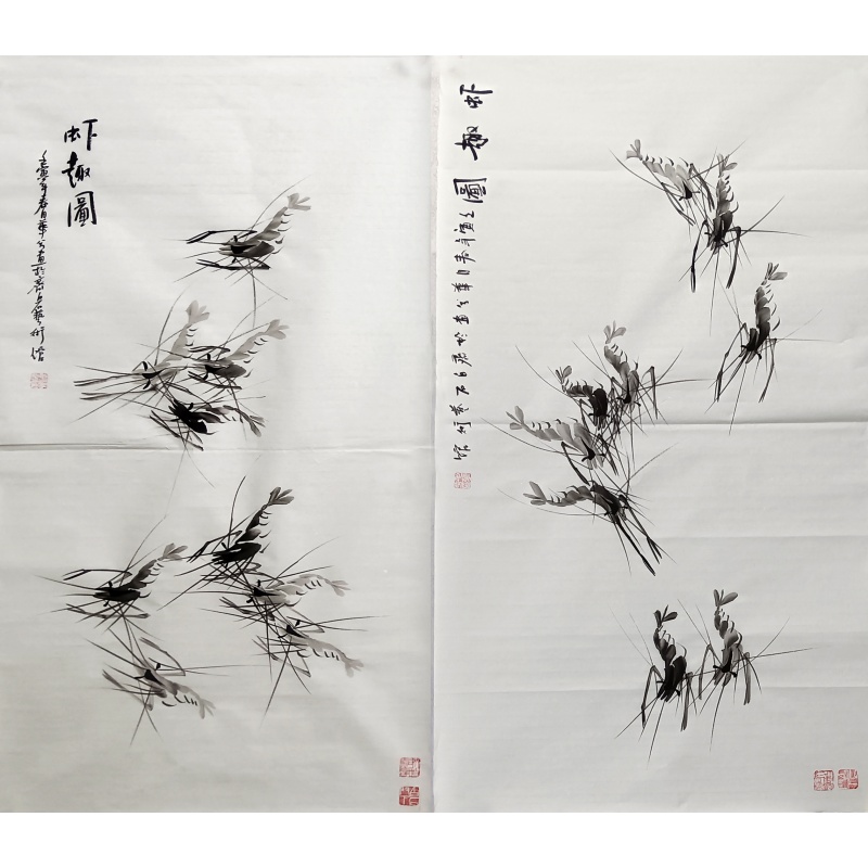 虾趣图  毛华兮（款）  50922