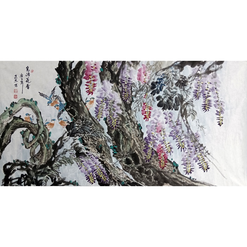 鸟语花香  覃连杰（款）  51712