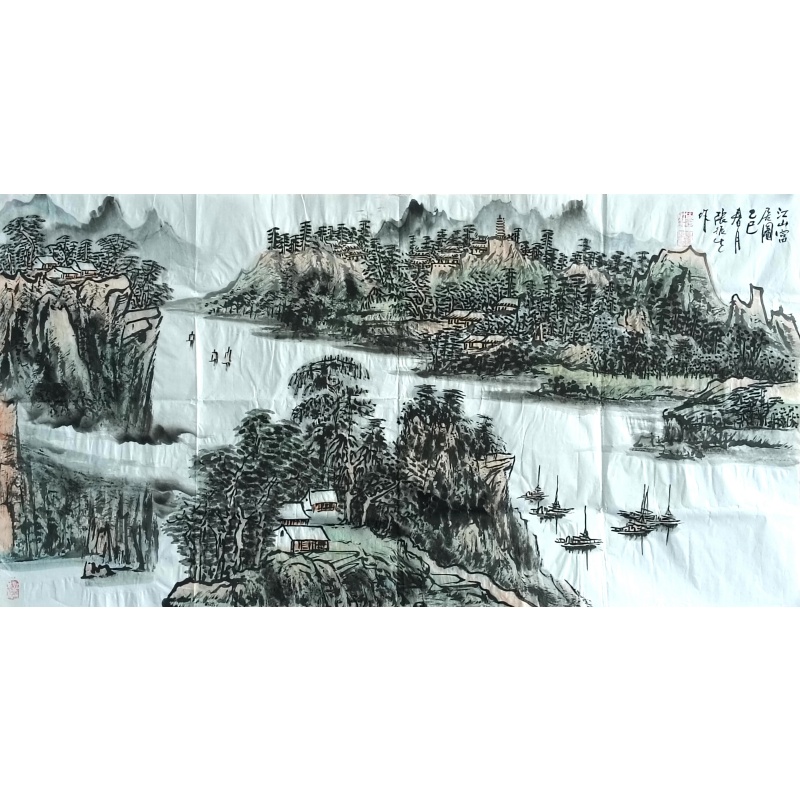 江山富居图横张振生（款） 55548