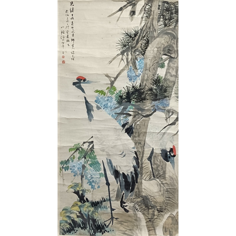 仙鹤图  任伯年（款）  825022