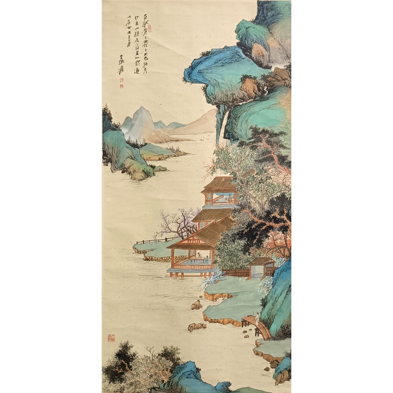 山水  张大千（款）  54876
