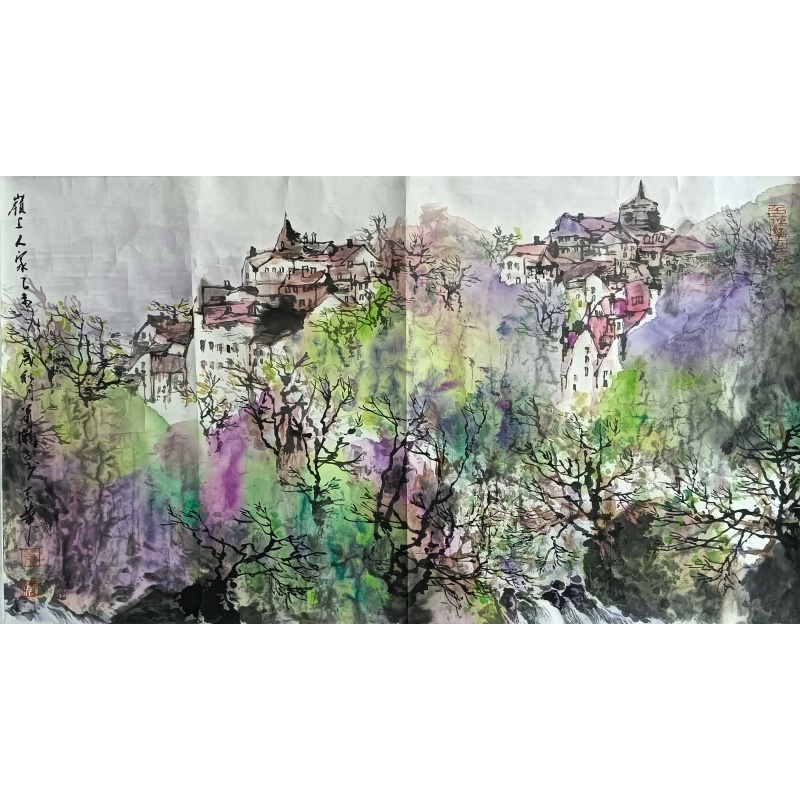 巅上人家风景 萧瀚（款）54851