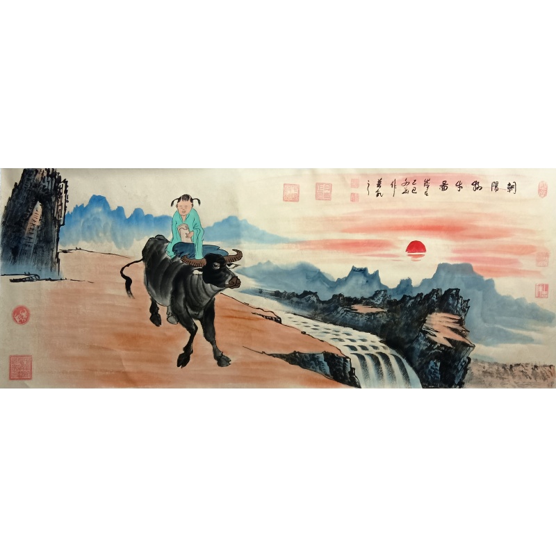 朝阳牧牛图 贾文华（款） 50515