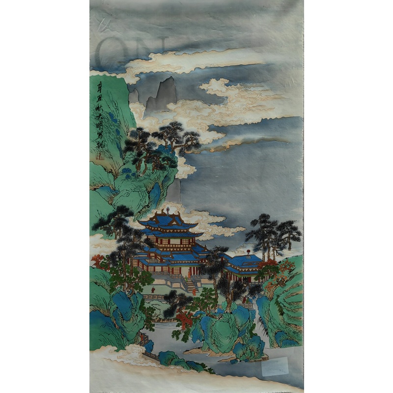 山水画丝绢朱大明（款）52487