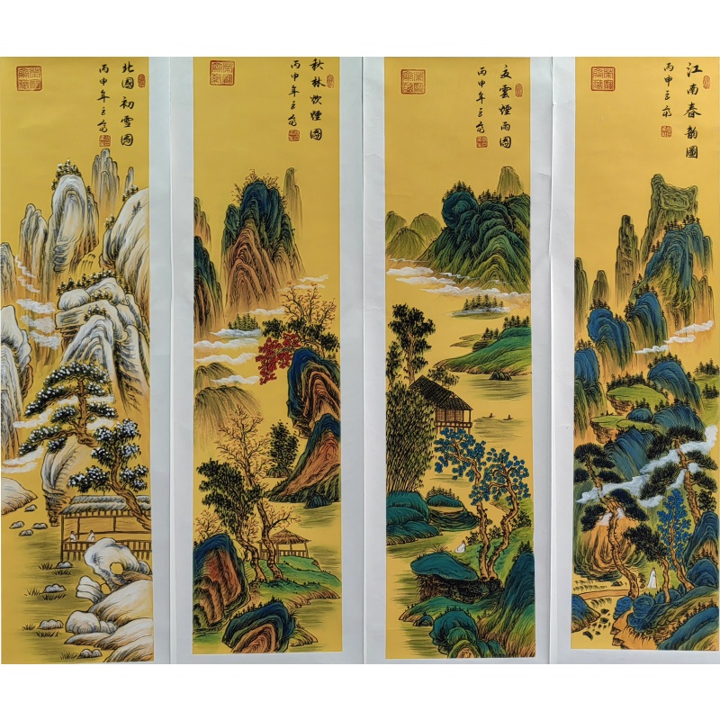 春夏秋冬四条屏 张巨富（款） 51775