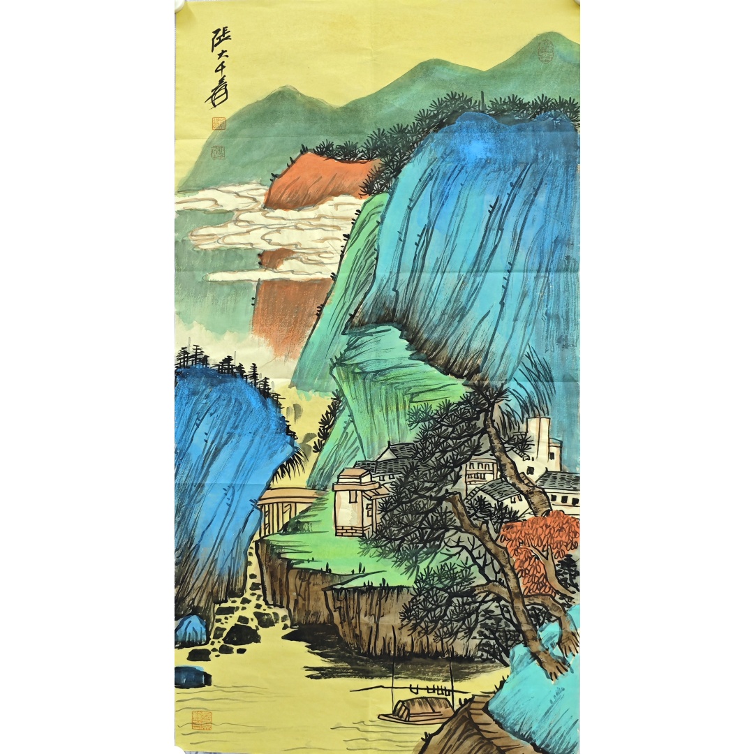 青绿山水  53354  张大千（款）