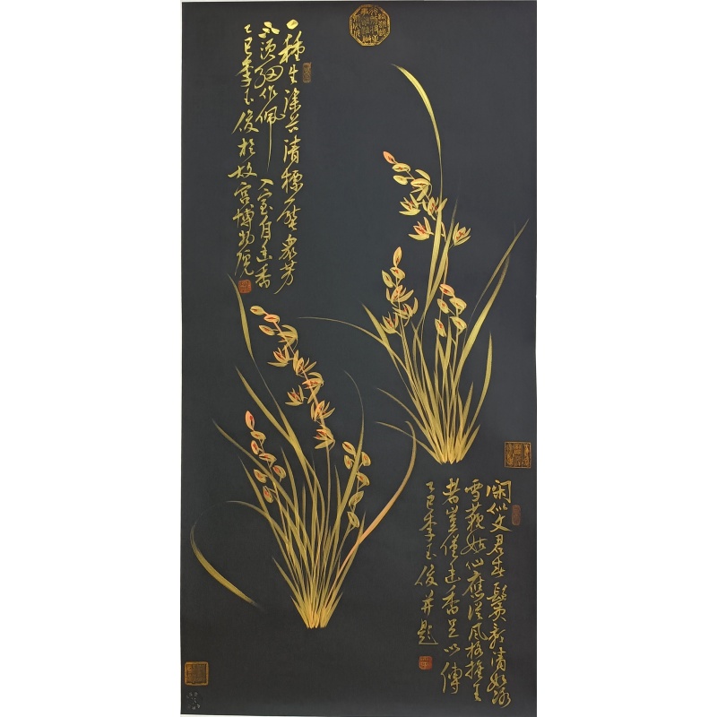 金墨兰花  李玉俊（款）  53827