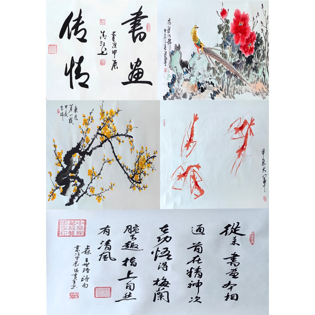 书画传情1372  曹清江、张凤堂、贾吉瑞、张育金、李福军（款）