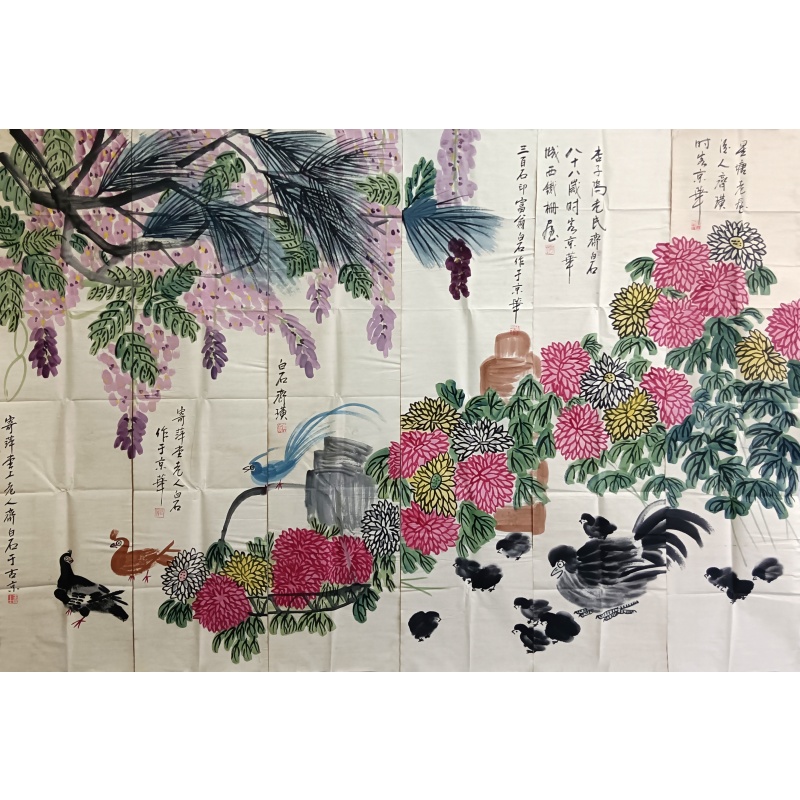 花鸟六条屏 齐白石（款）52256