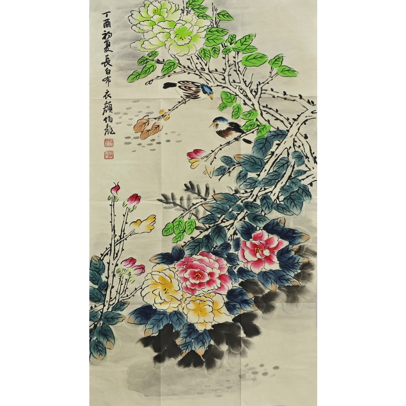 花鸟画  颜伯龙（款）  52865
