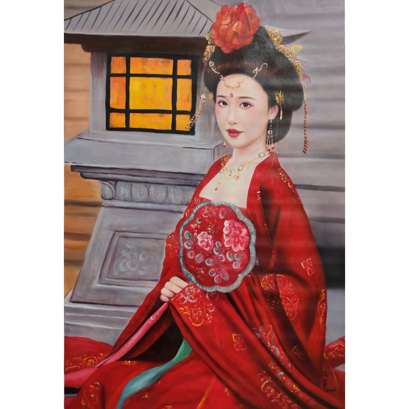 油画美女图  冷军（款） 53393