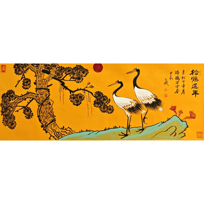 松鹤延年  李文斌（款）  55837