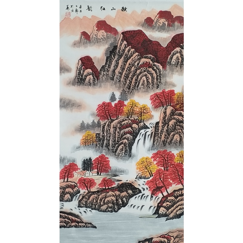 秋山红韵 刘二郎（款）822152