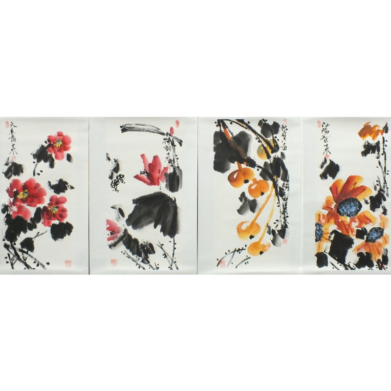 四条屏 刘士苓（款）2184