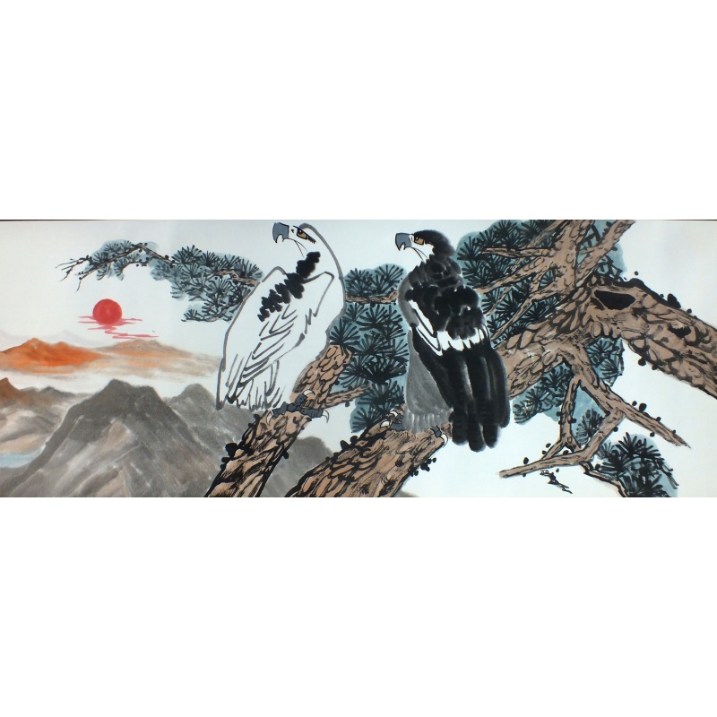 群鹰图 李子伟（款）1166