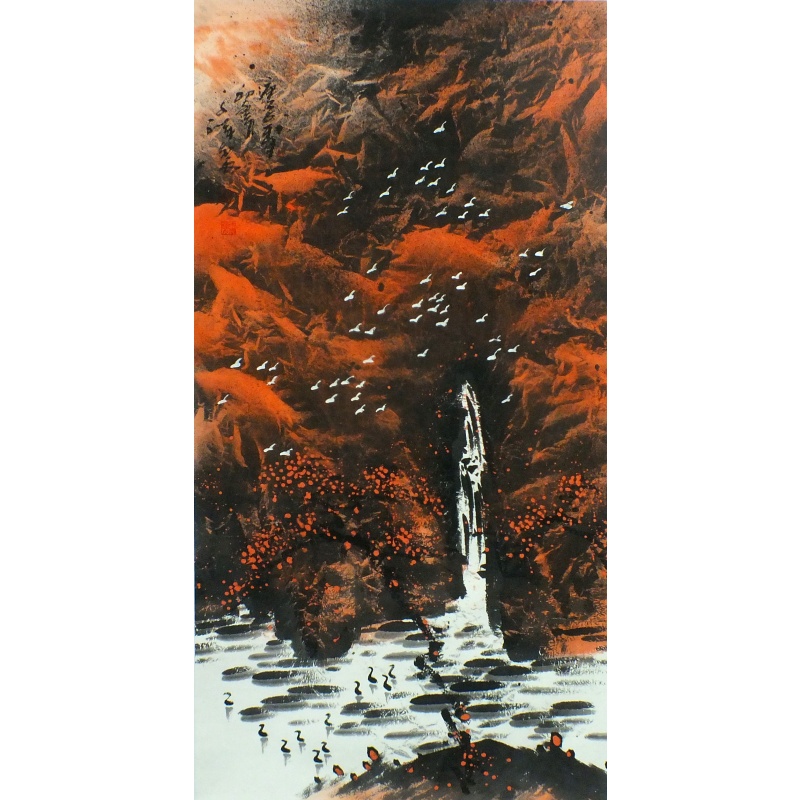 红山瀑布图 刘文祥（款）0582