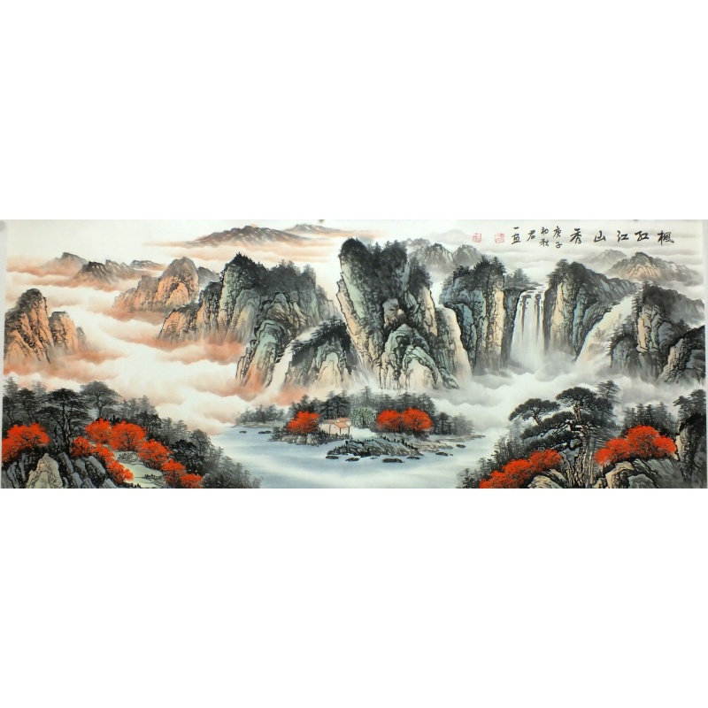 枫红江山秀  裴君一（款）  0682