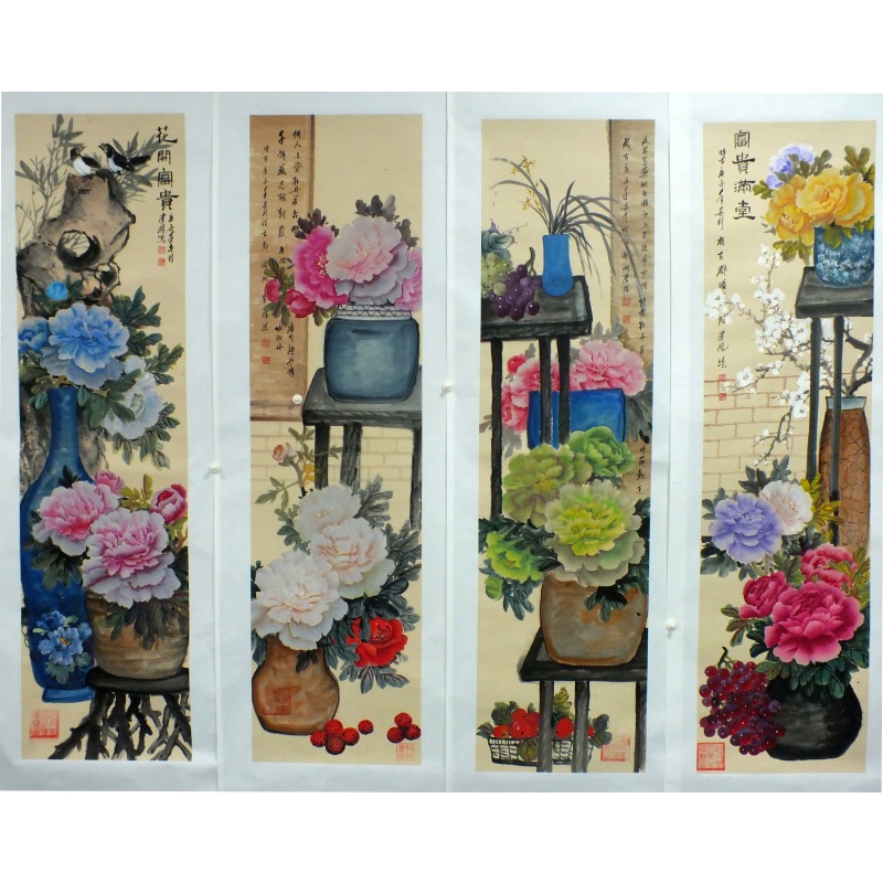 四条屏 李建凤（款）0466