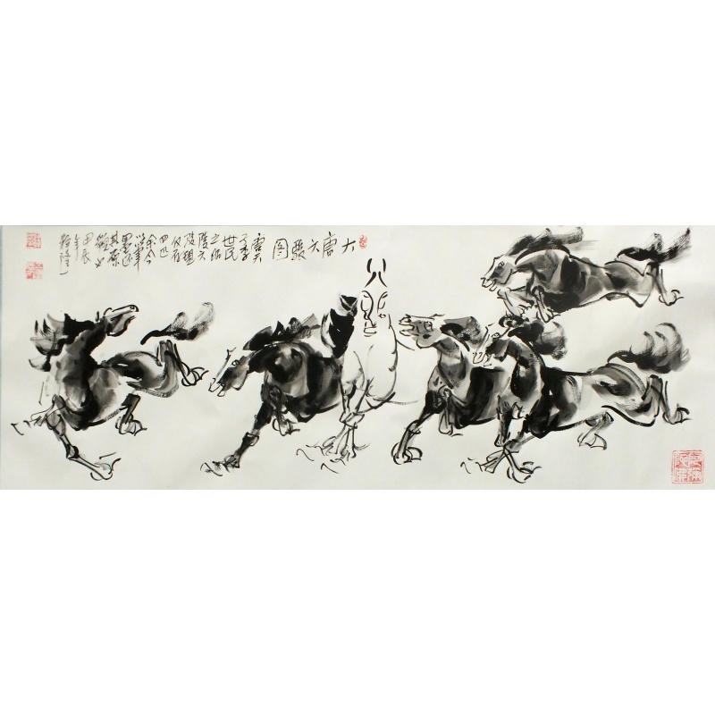 大唐六骏图  释隆一（款）  2041