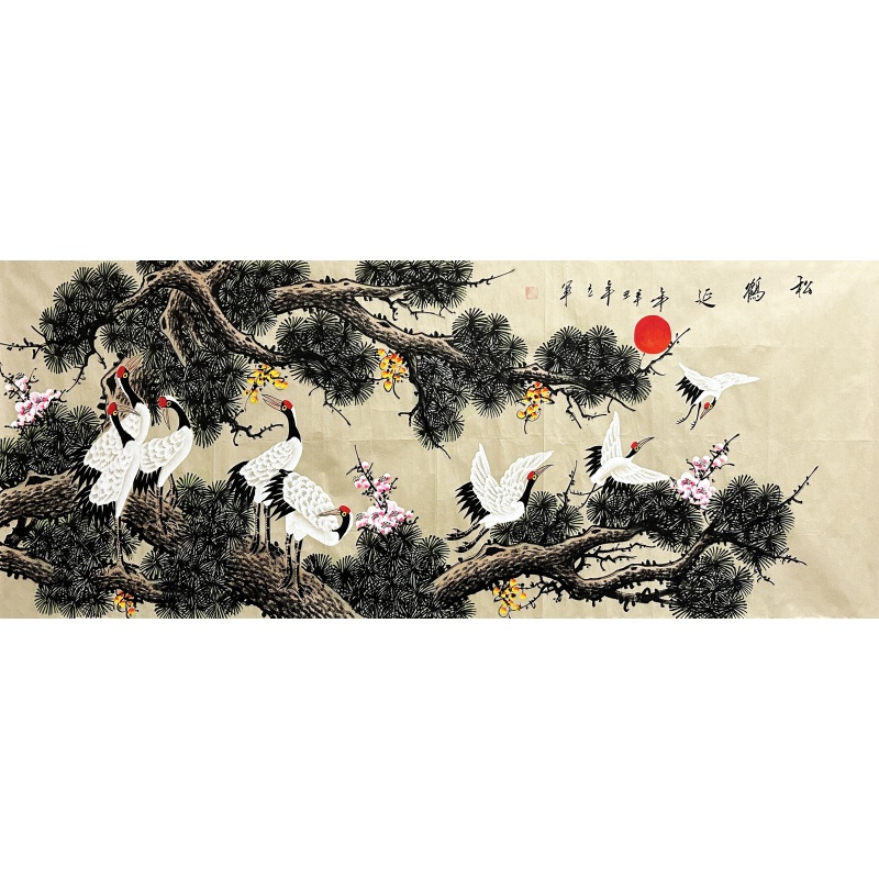 松鹤延年 杨立军（款）2232