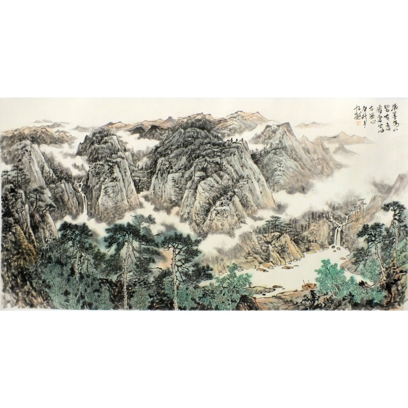 陆九樾山水 陆九樾（款）