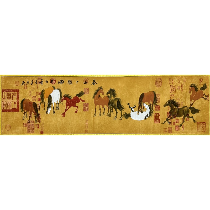 春山十骏图 王志武（款）1864
