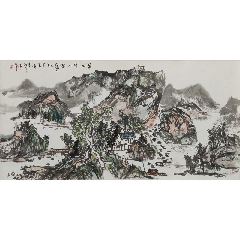 翠林溪山图4110