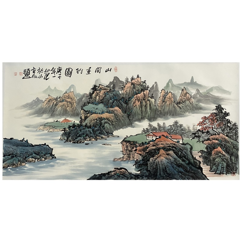 山间垂钓图55467
