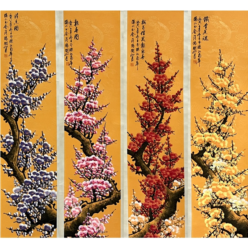  梅花四条屏58711