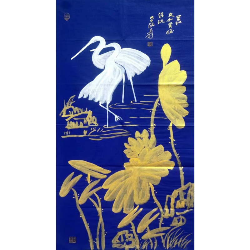 荷花白鹭55628