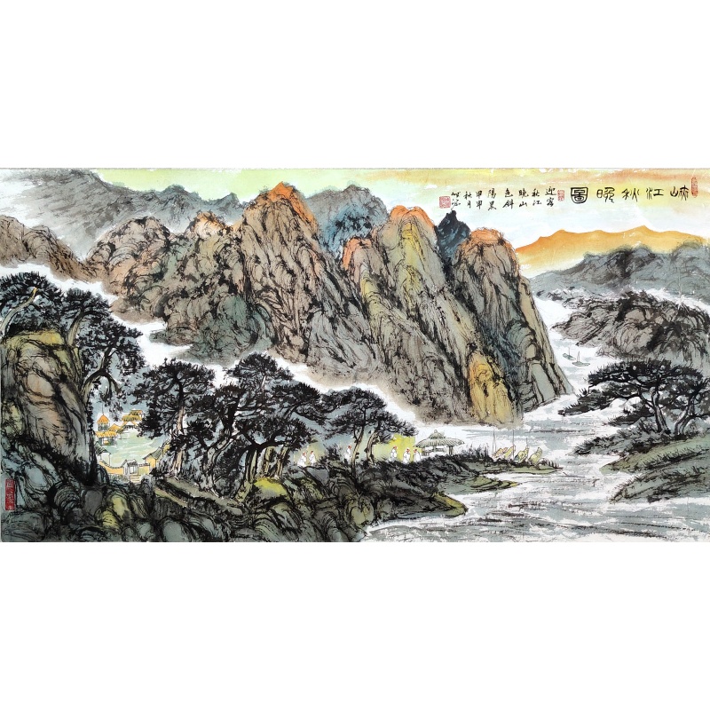 峡江秋晚图57366
