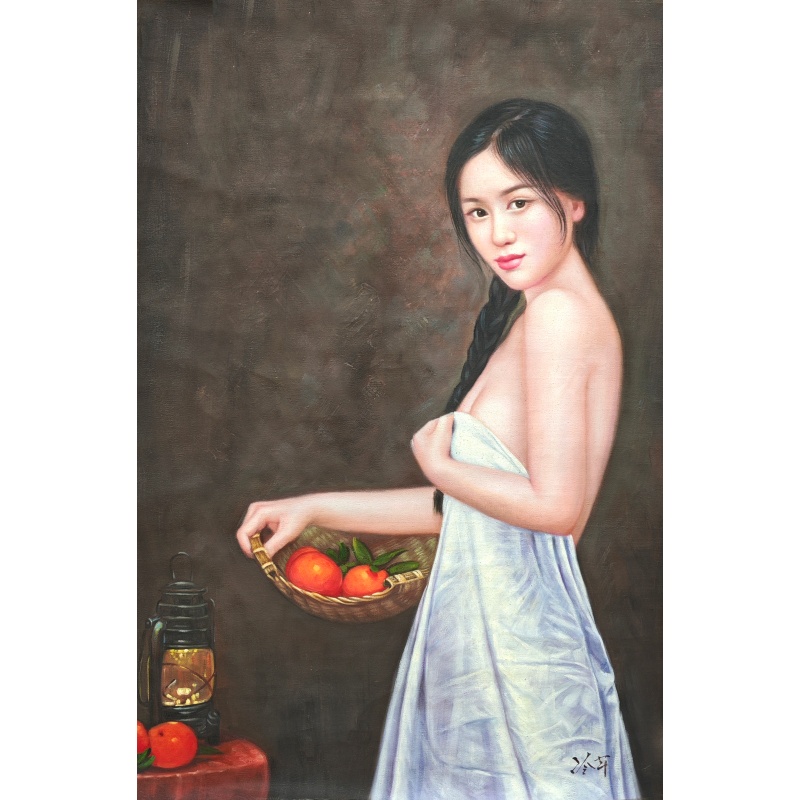 油画美女54471