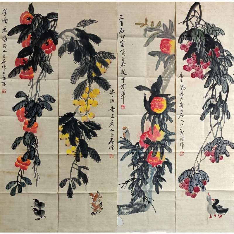 花鸟四条屏  56323