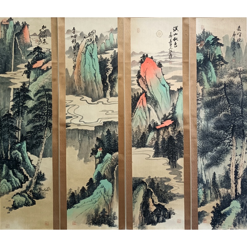 山水四条屏  56727
