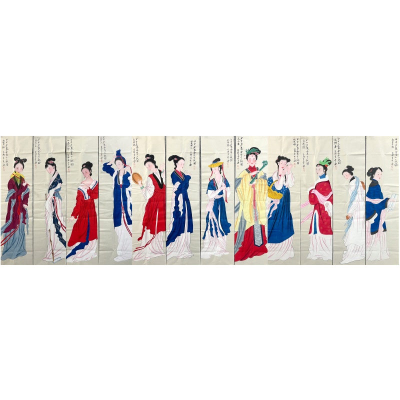 金钗十二条屏59272