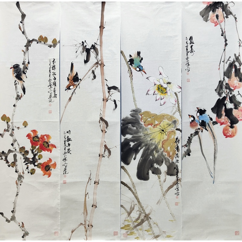 花鸟条屏57943