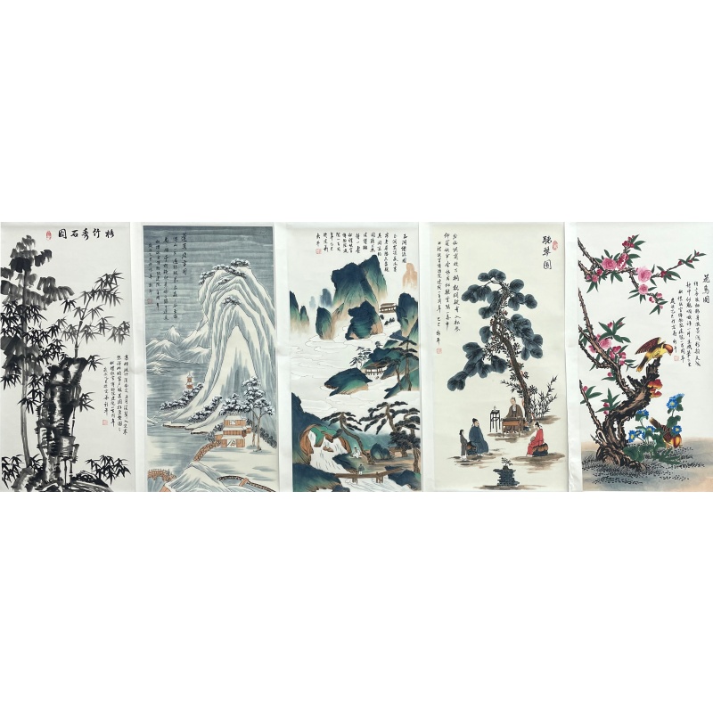 唐宋元明清五条屏  58351
