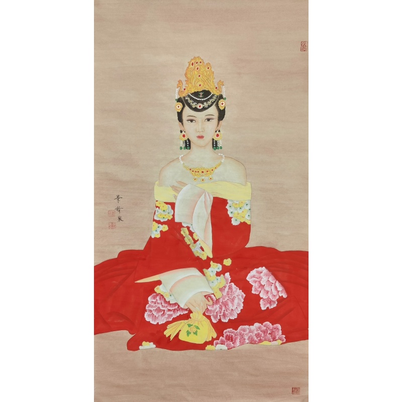 红衣美女图56543