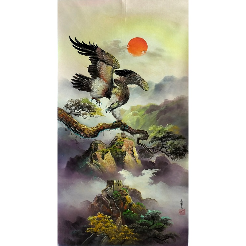 油画鹰 822414