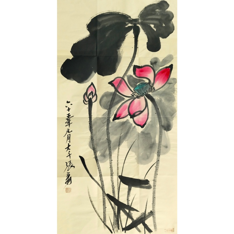 泼墨荷花57033
