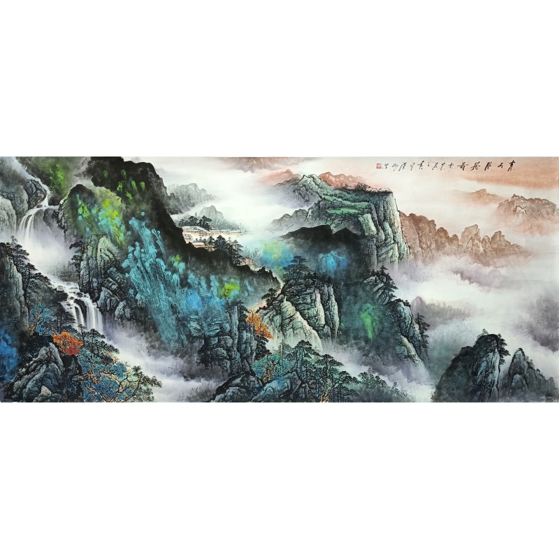 青山卧居图 57919