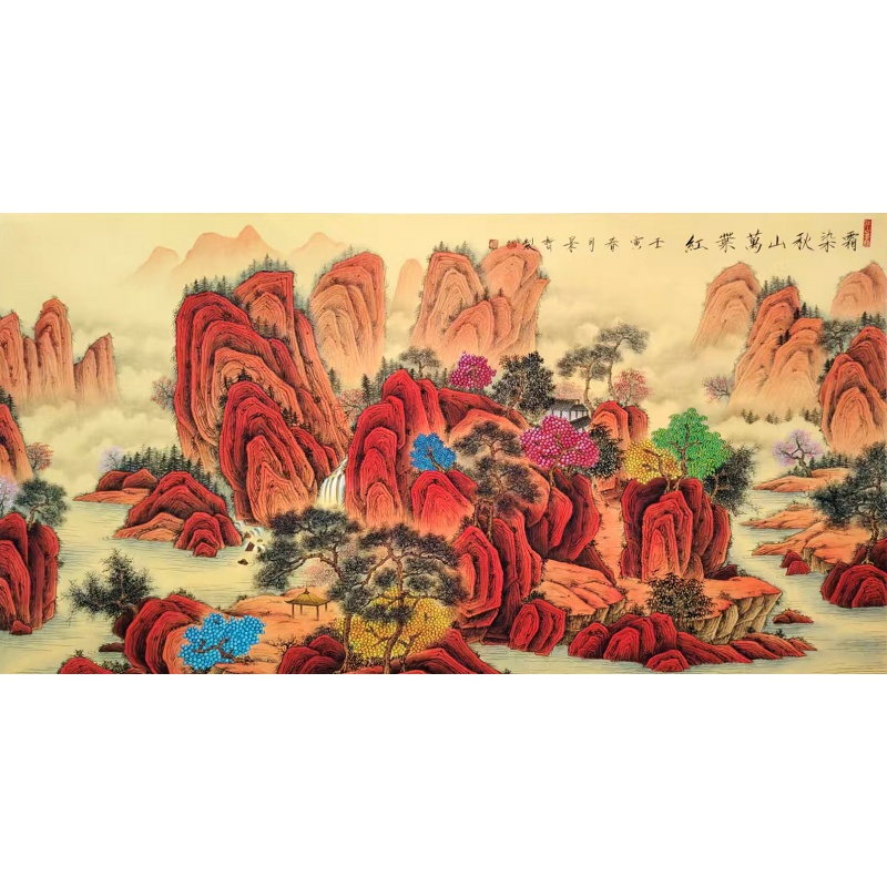 霜染秋山万叶红57368
