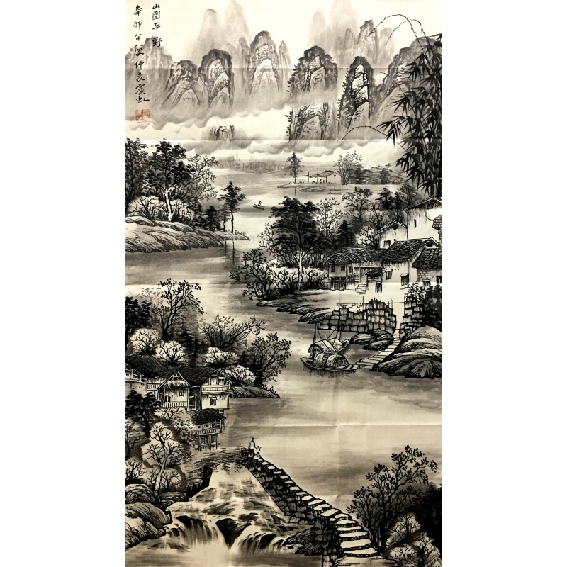 水墨山水57741